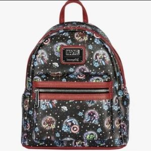 Loungefly Marvel Avengers Tattoo Women Backpack Double Strap Shoulder Bag Purse